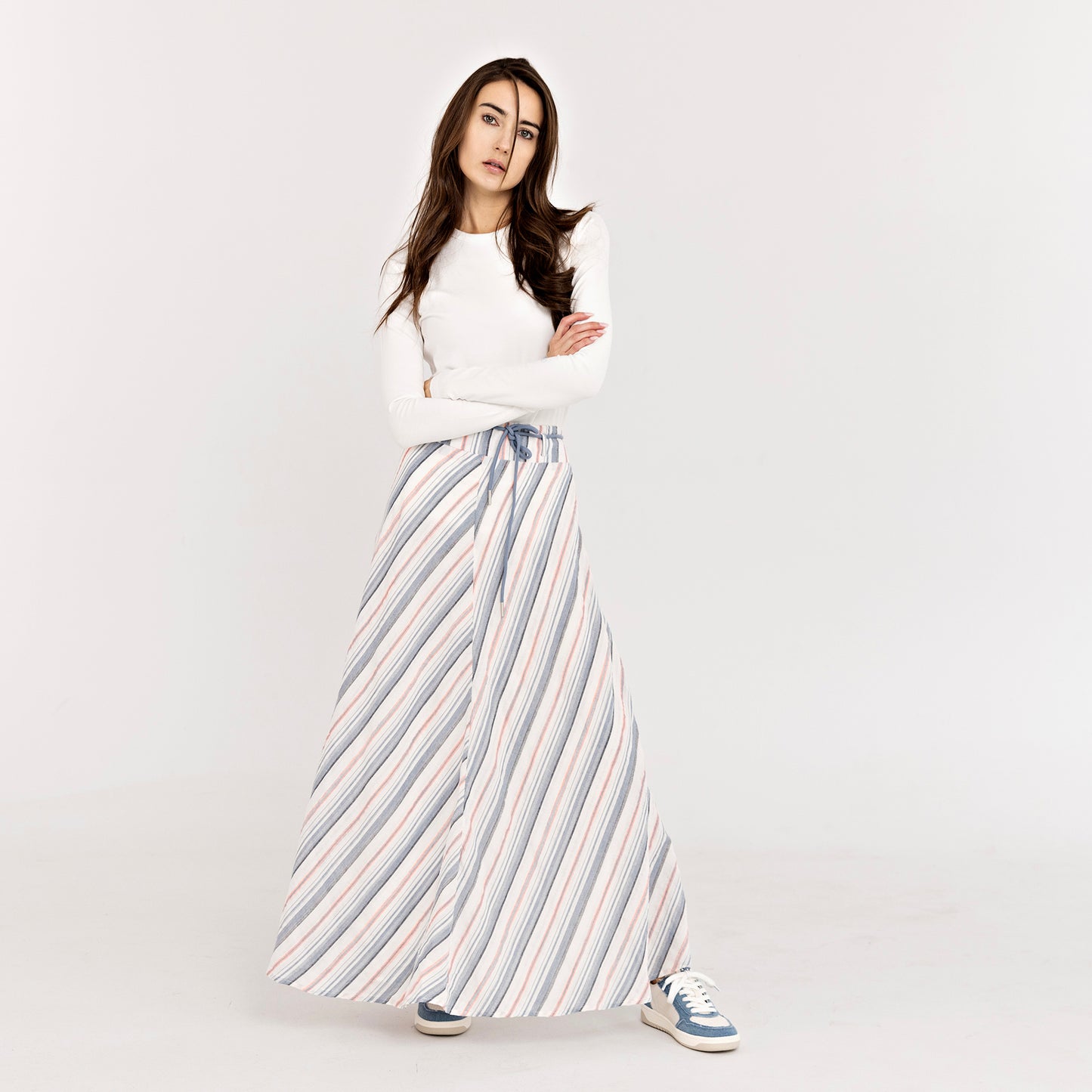 String Belt Skirt  IN: Multi Stripe