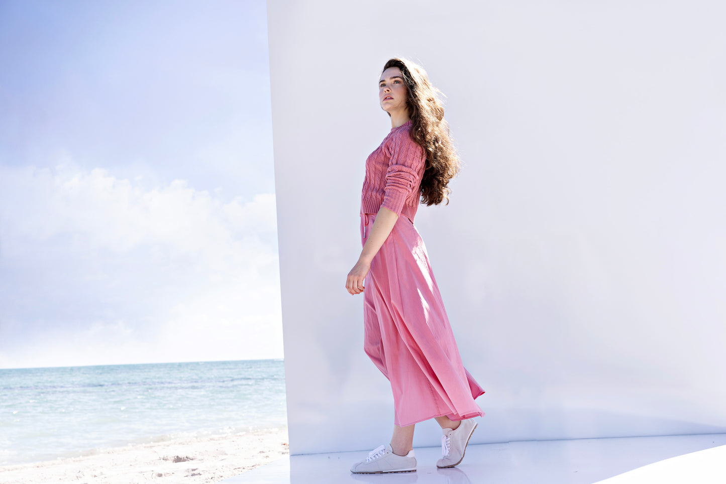 Chino Skirt IN: Coral