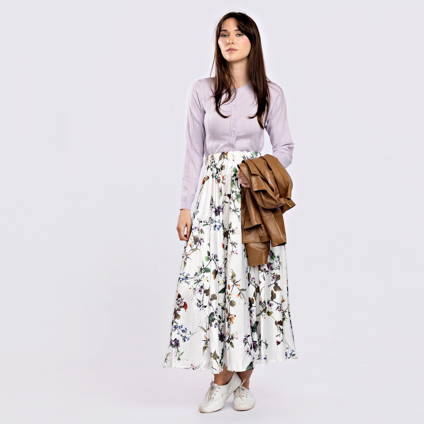 Silk Skirt IN:Spring Print