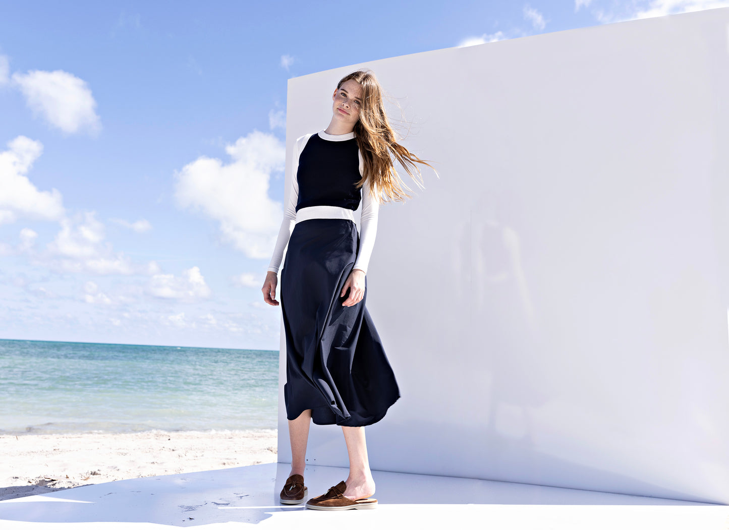 Signature Summer Circle Skirt IN: Navy