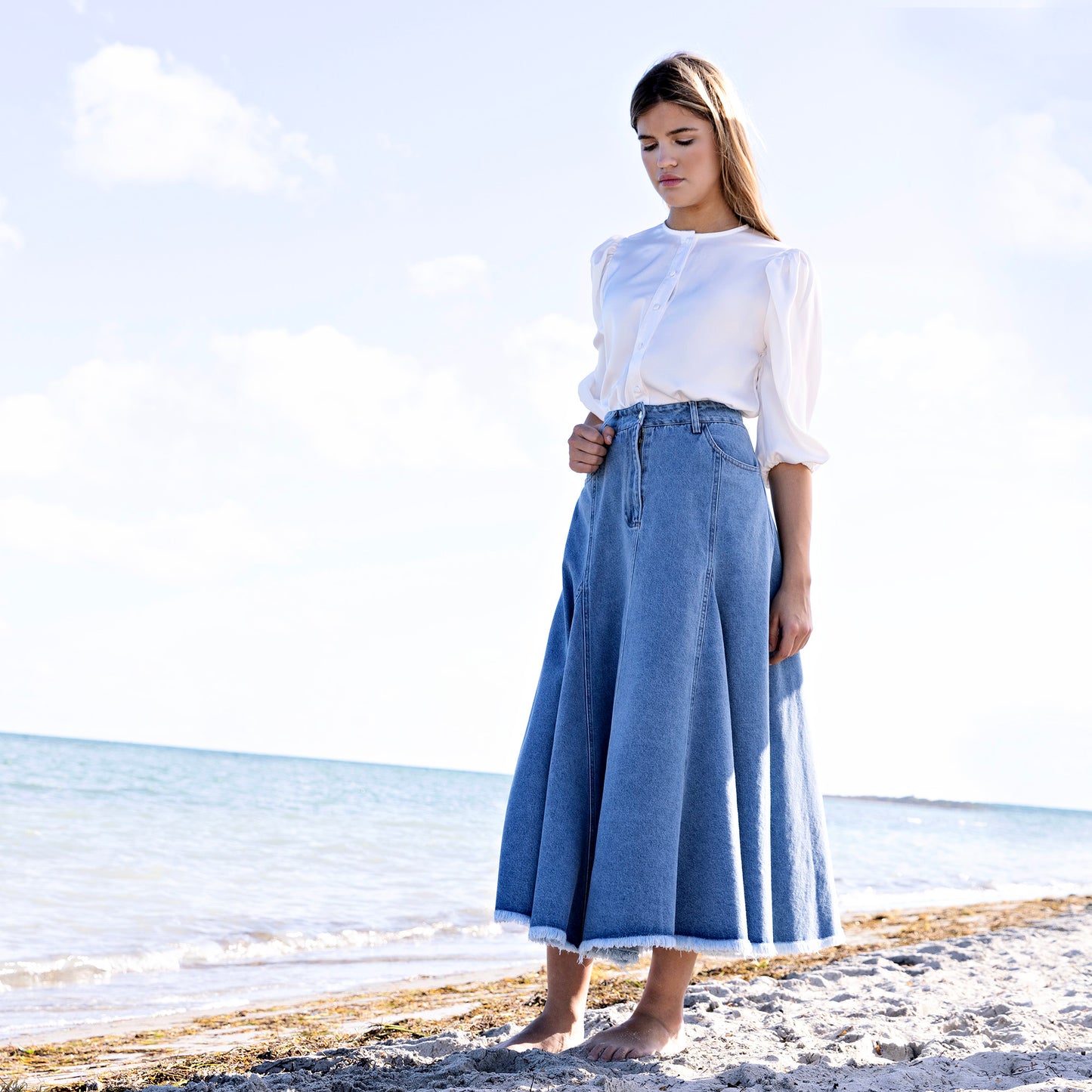 Soho Skirt IN: Blue Denim