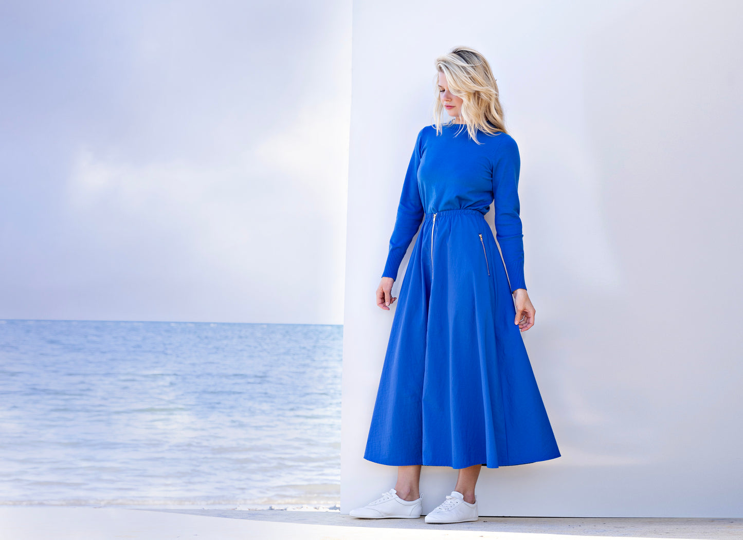 Signature Smooth Tee IN: Electric Blue