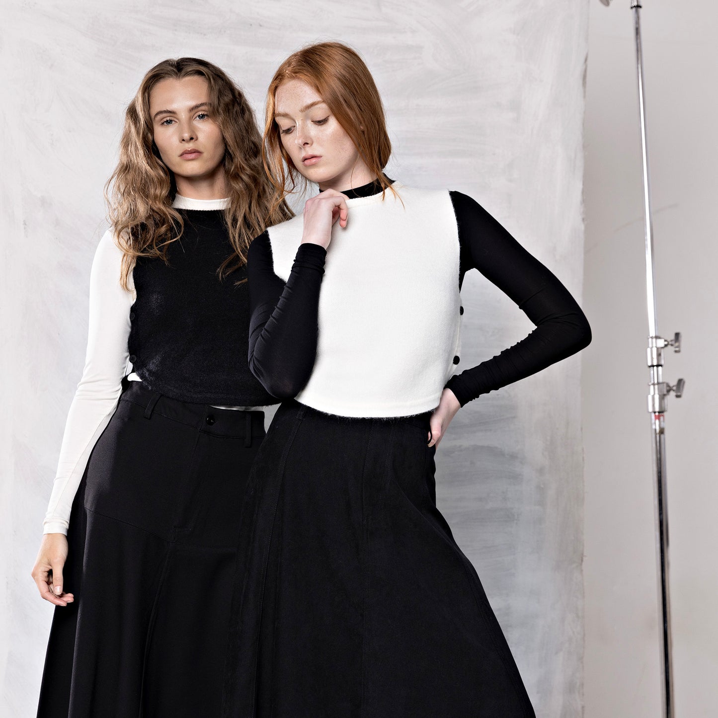 Button Vest IN: Black