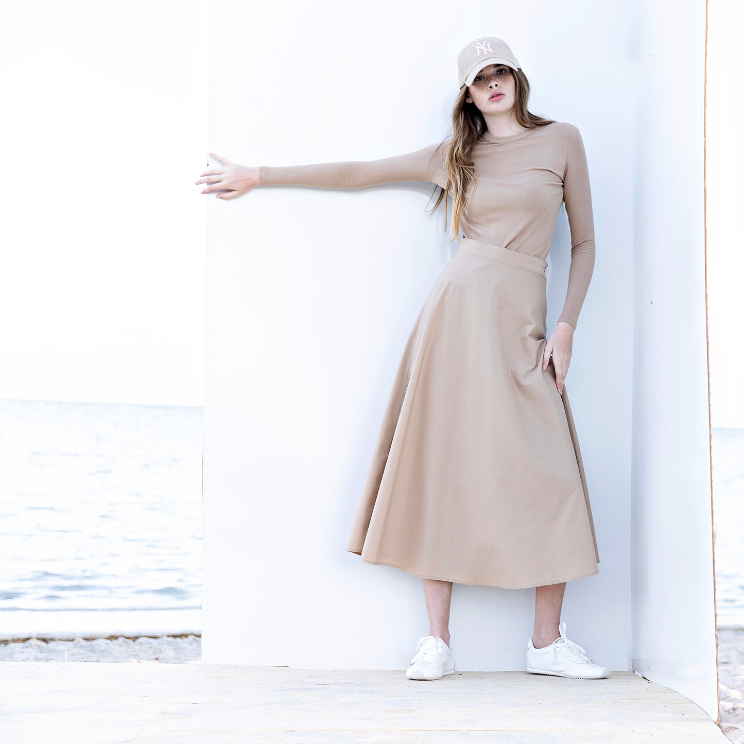 Signature Summer Circle Skirt IN: Beige