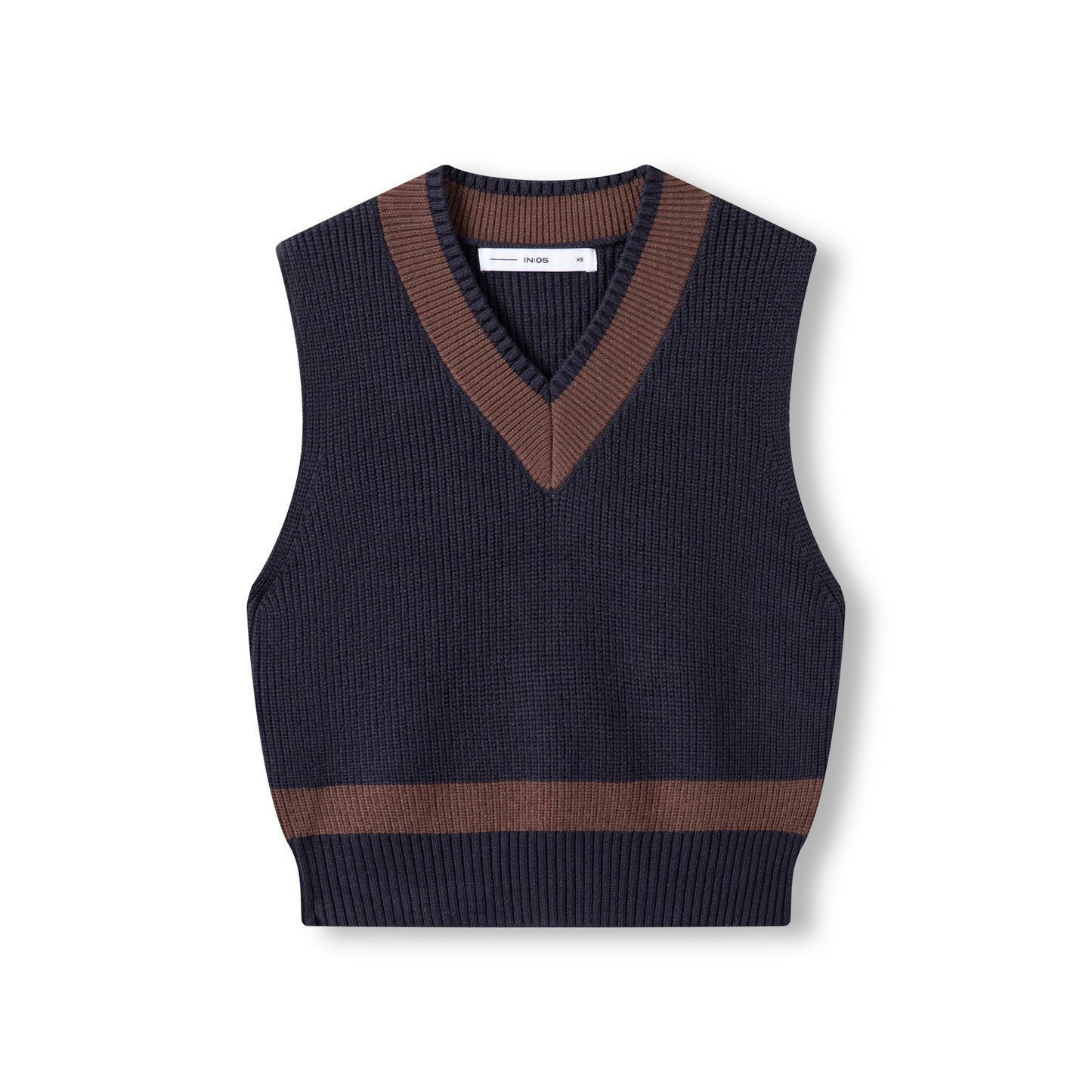 Varsity Vest IN: Marine/Brown