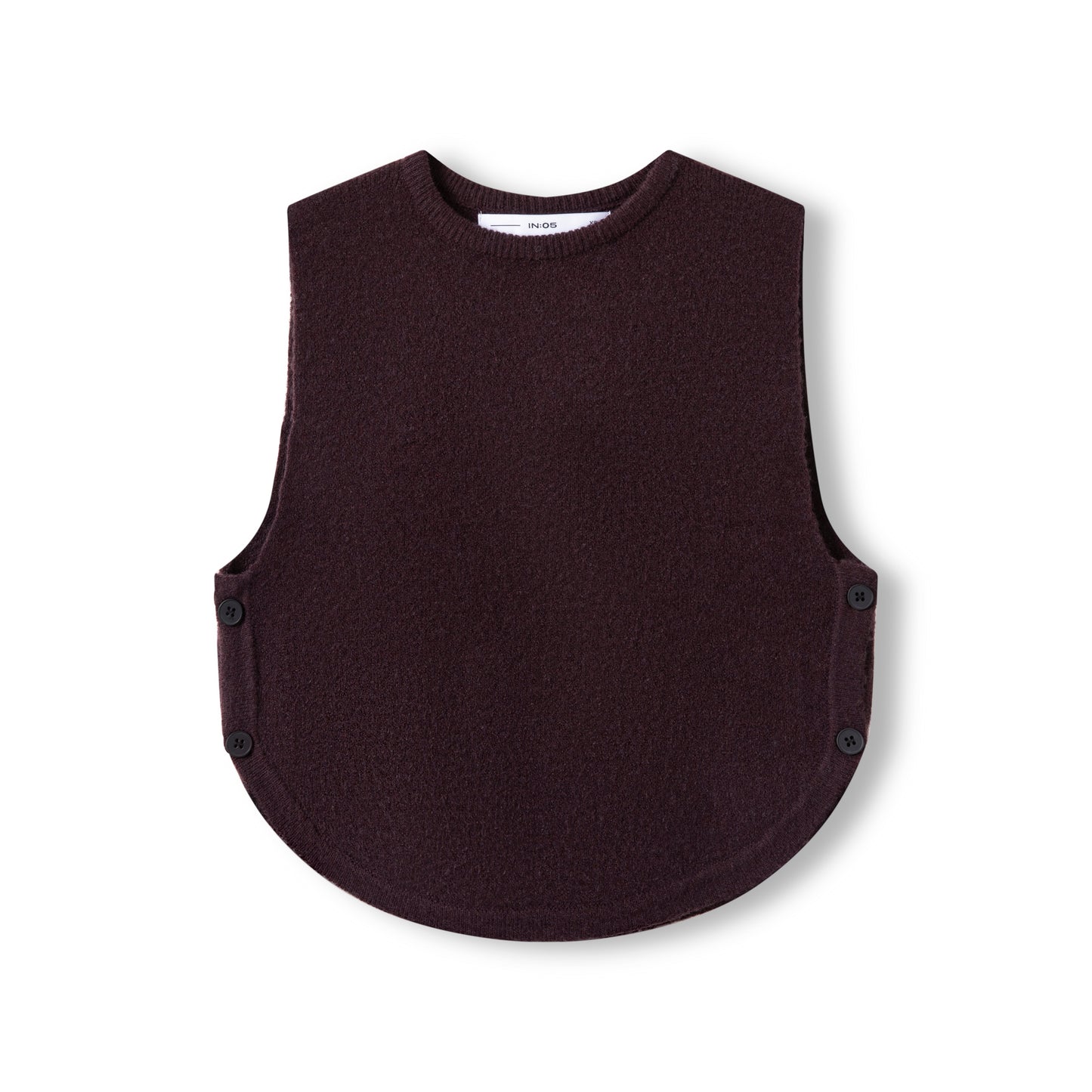 Button Vest IN: Aubergine