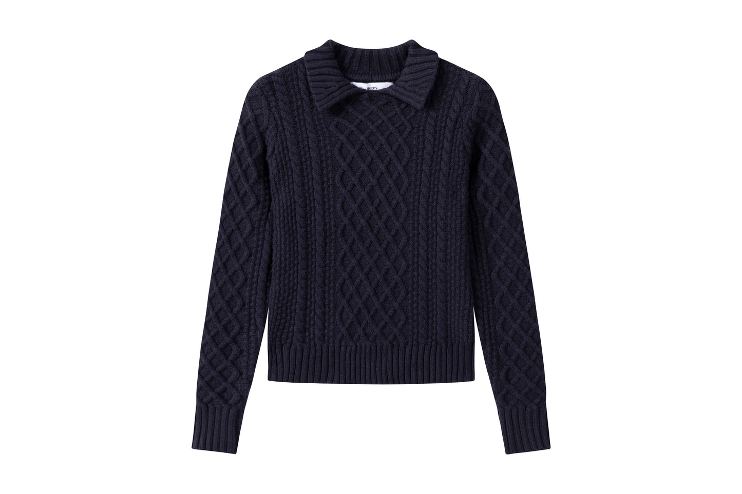 Collar Knit Sweater IN: Navy