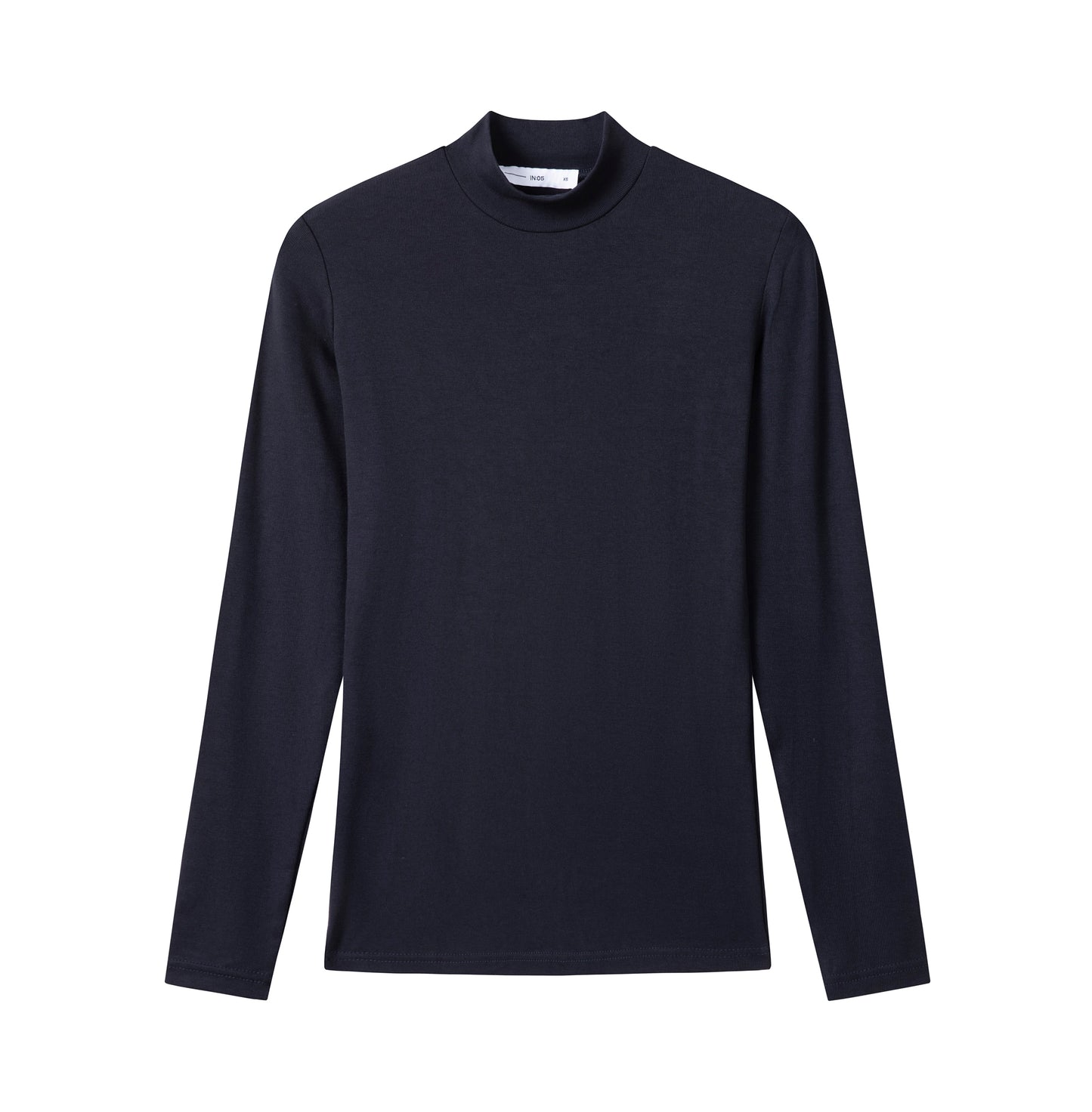 Signature Mockneck Tee IN: Navy
