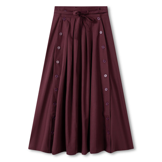 Carnegie Skirt IN: Raisin