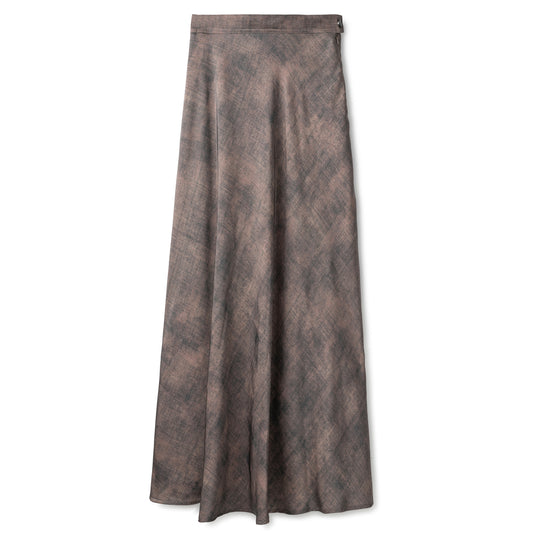 Signature Circle Skirt In: Brown/Black Print