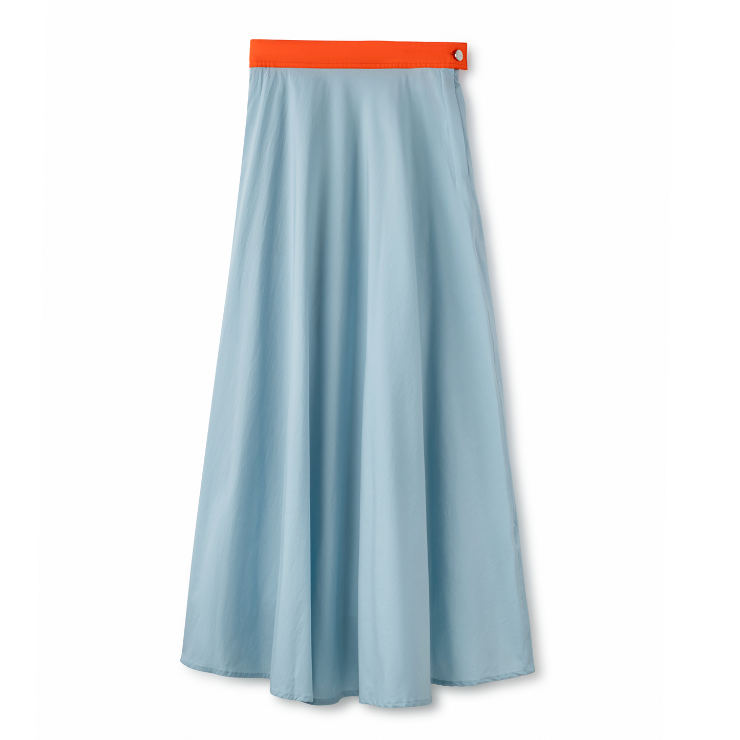 Signature Summer Color Block Circle Midi Skirt IN: Light Blue