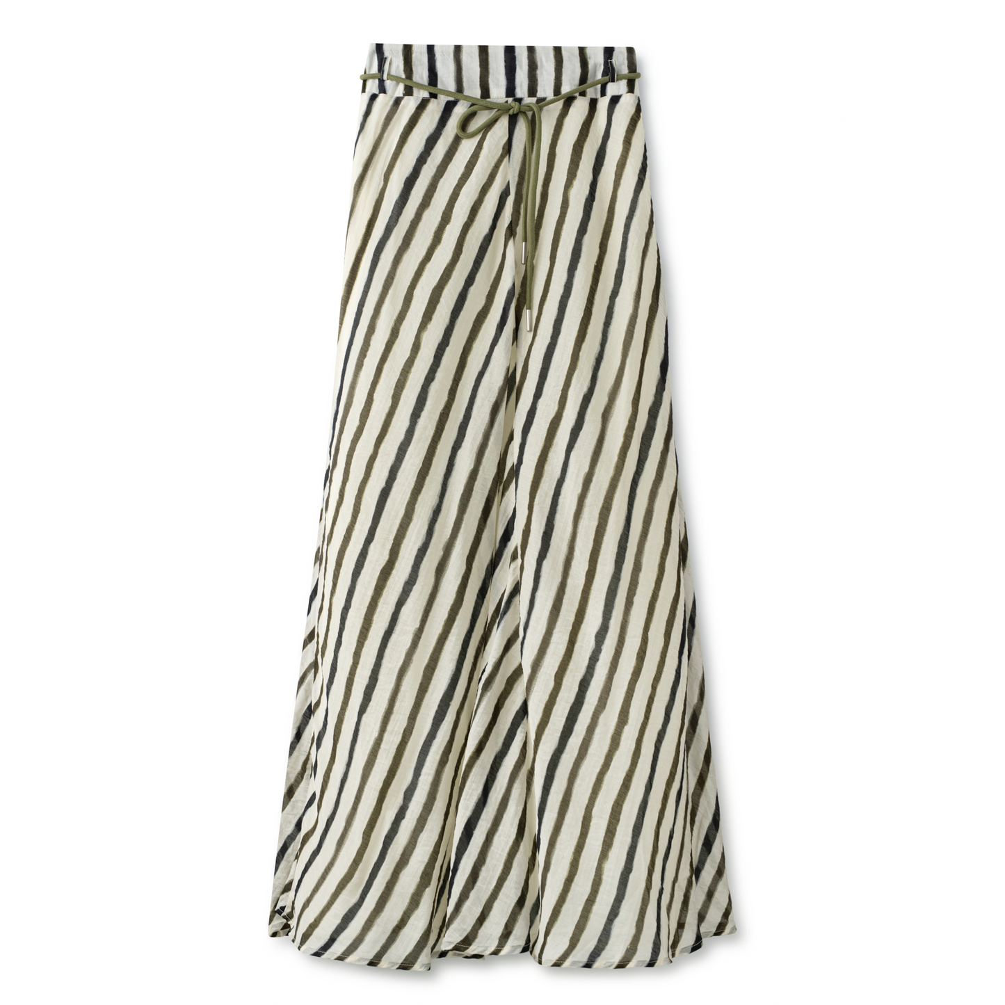 String Belt Skirt  IN: Olive Stripe