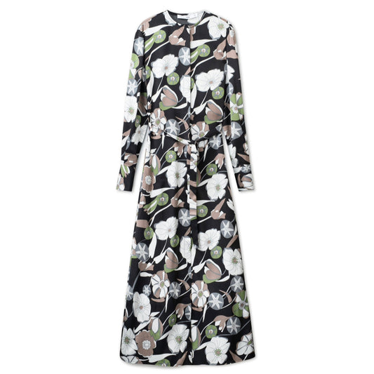 Signature Maxi Dress - Olive Floral Silk
