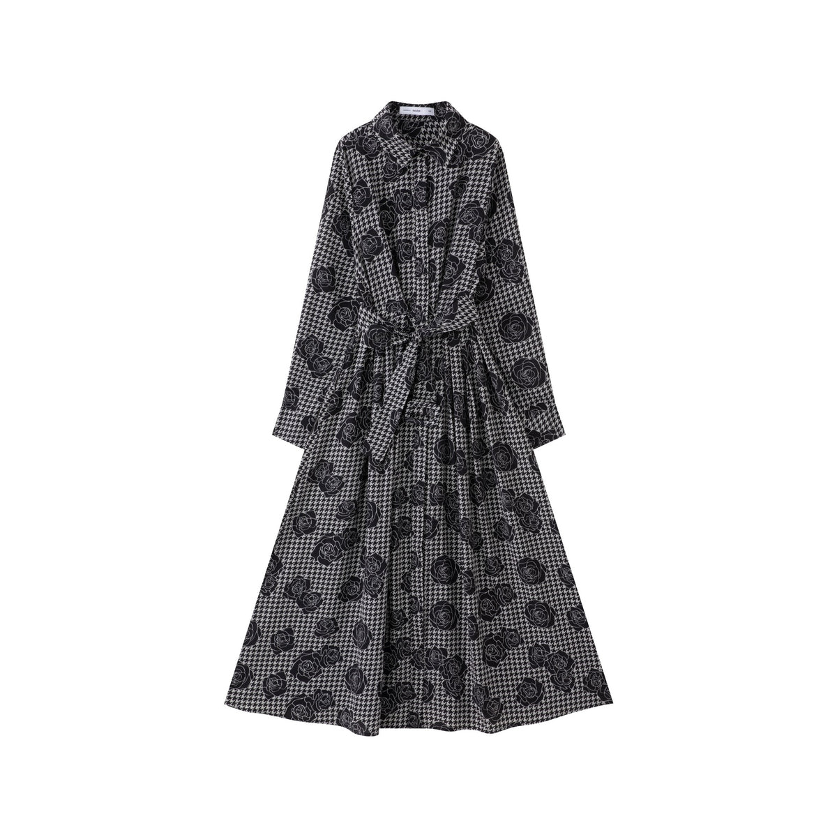 Print Shirt Dress IN:Grey Floral