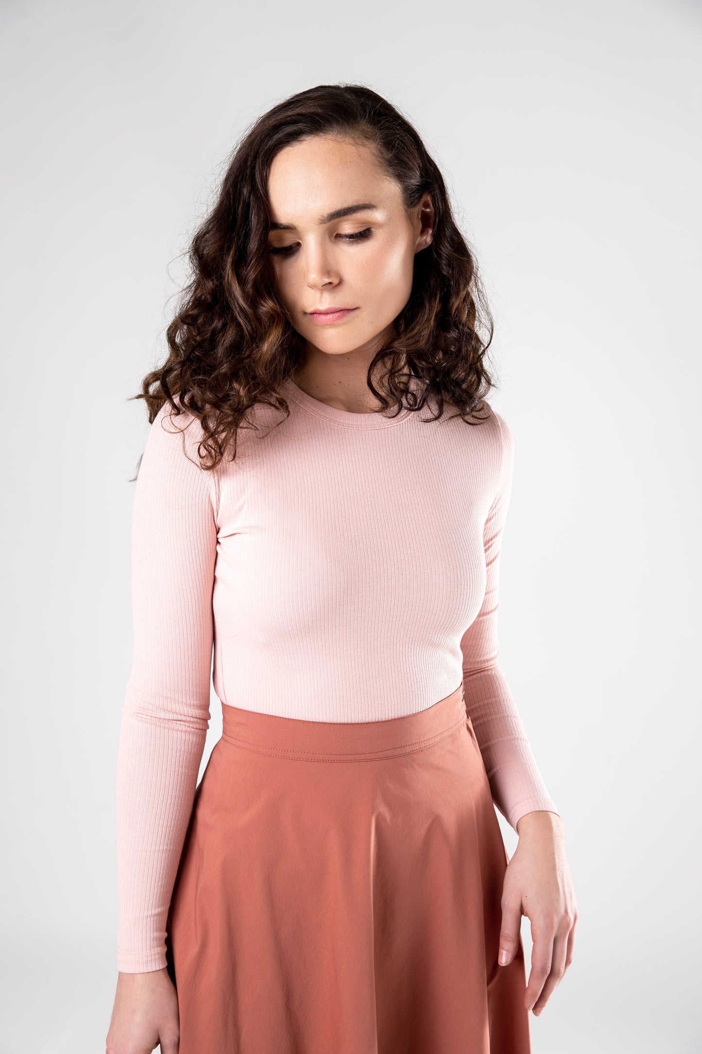 Signature Summer Circle Midi Skirt IN: Teracotta