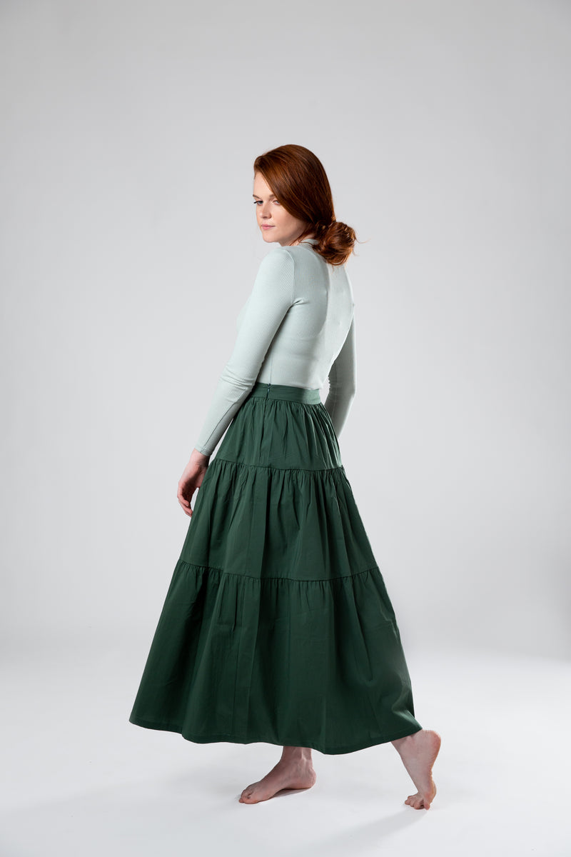 Peasant Skirt Green IN 05NY