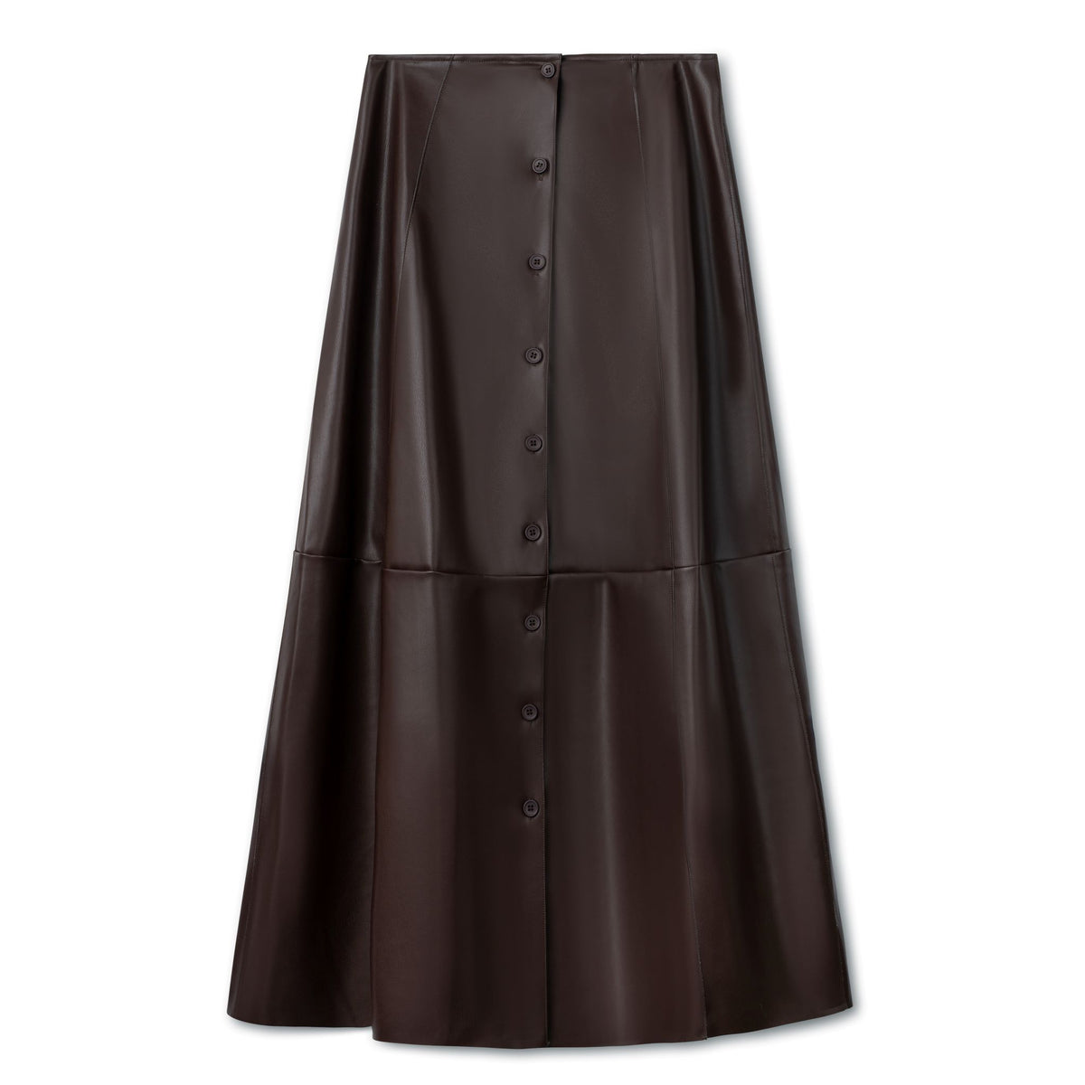 Leather Maxi Skirt - Brown – IN:05NY