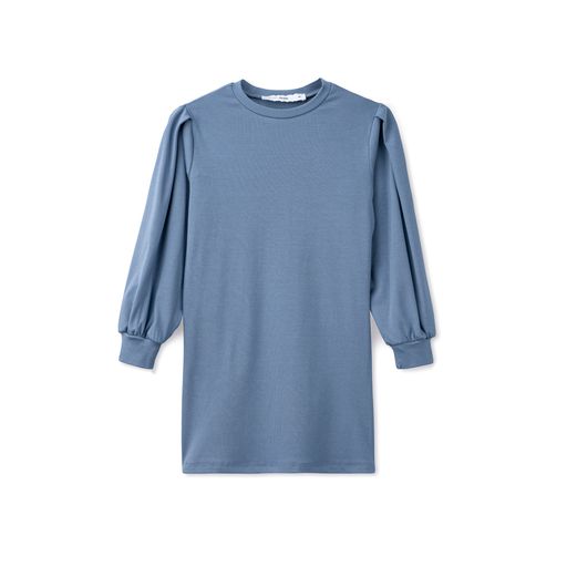 Puff Sleeve Smooth Tee - Slate Blue