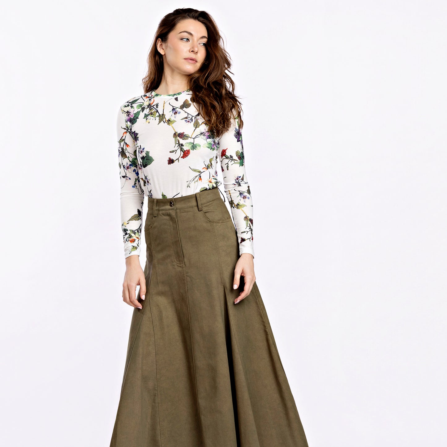 Fitted Tee IN: Spring Print
