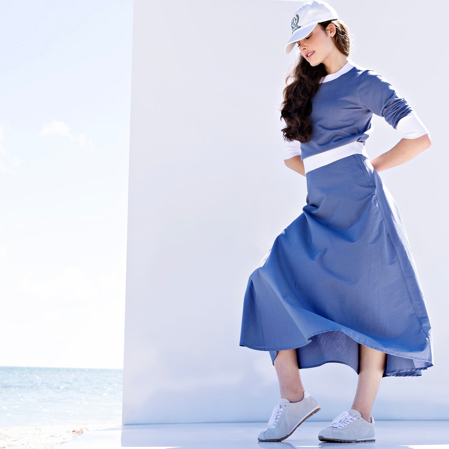 Signature Summer Circle Skirt IN: Slate Blue
