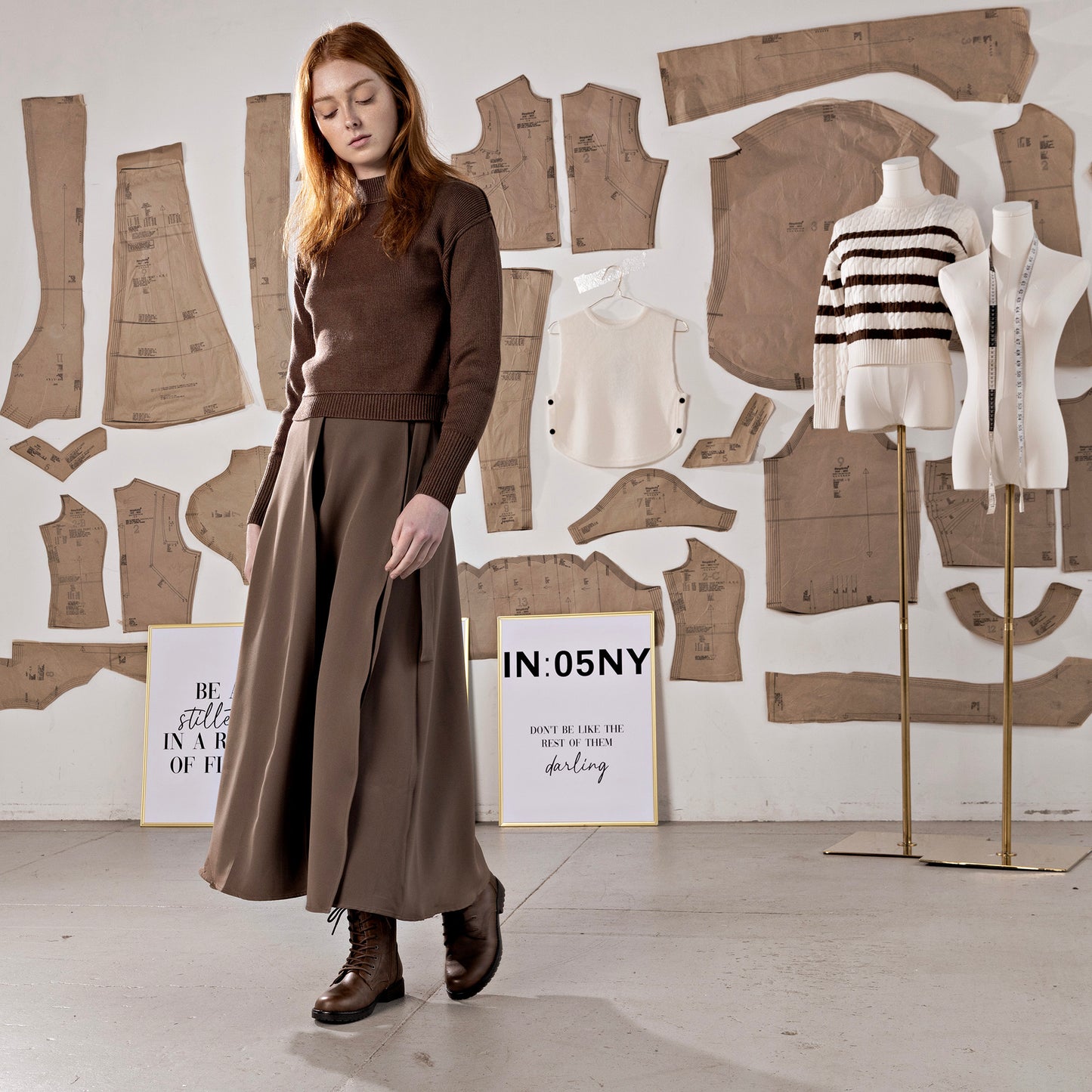 Wrap Skirt IN: Taupe