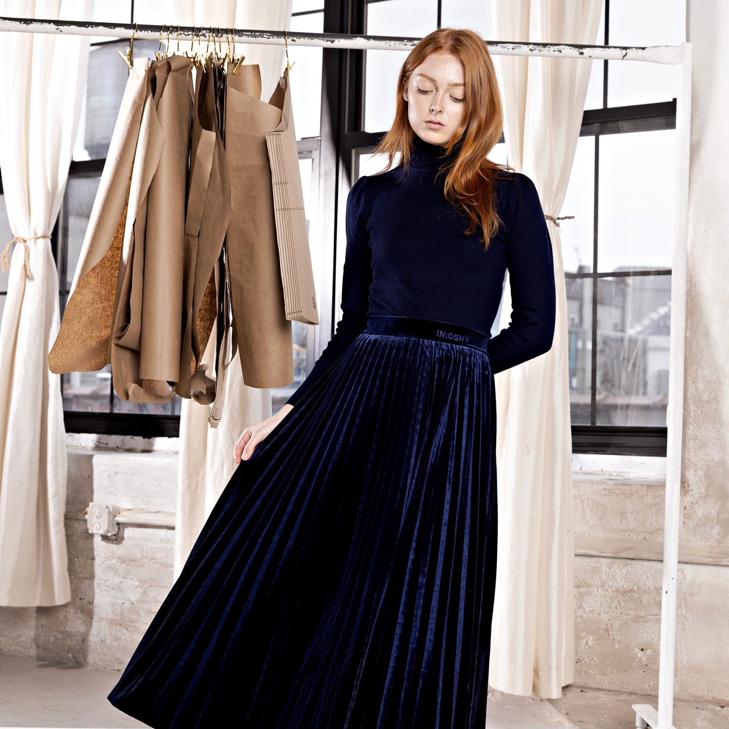Knit Puff Sleeve IN: Midnight Blue