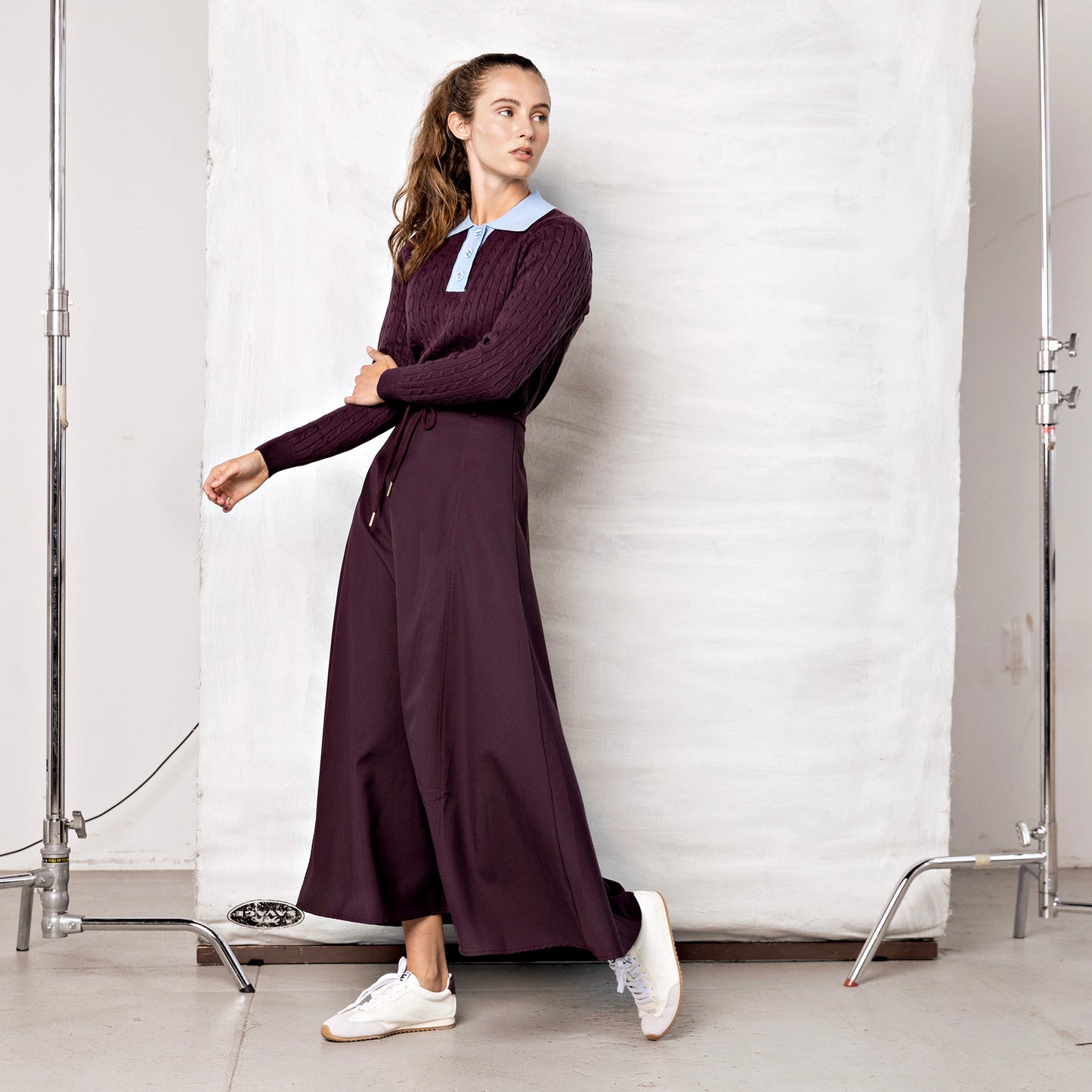 Cable Polo IN: Aubergine