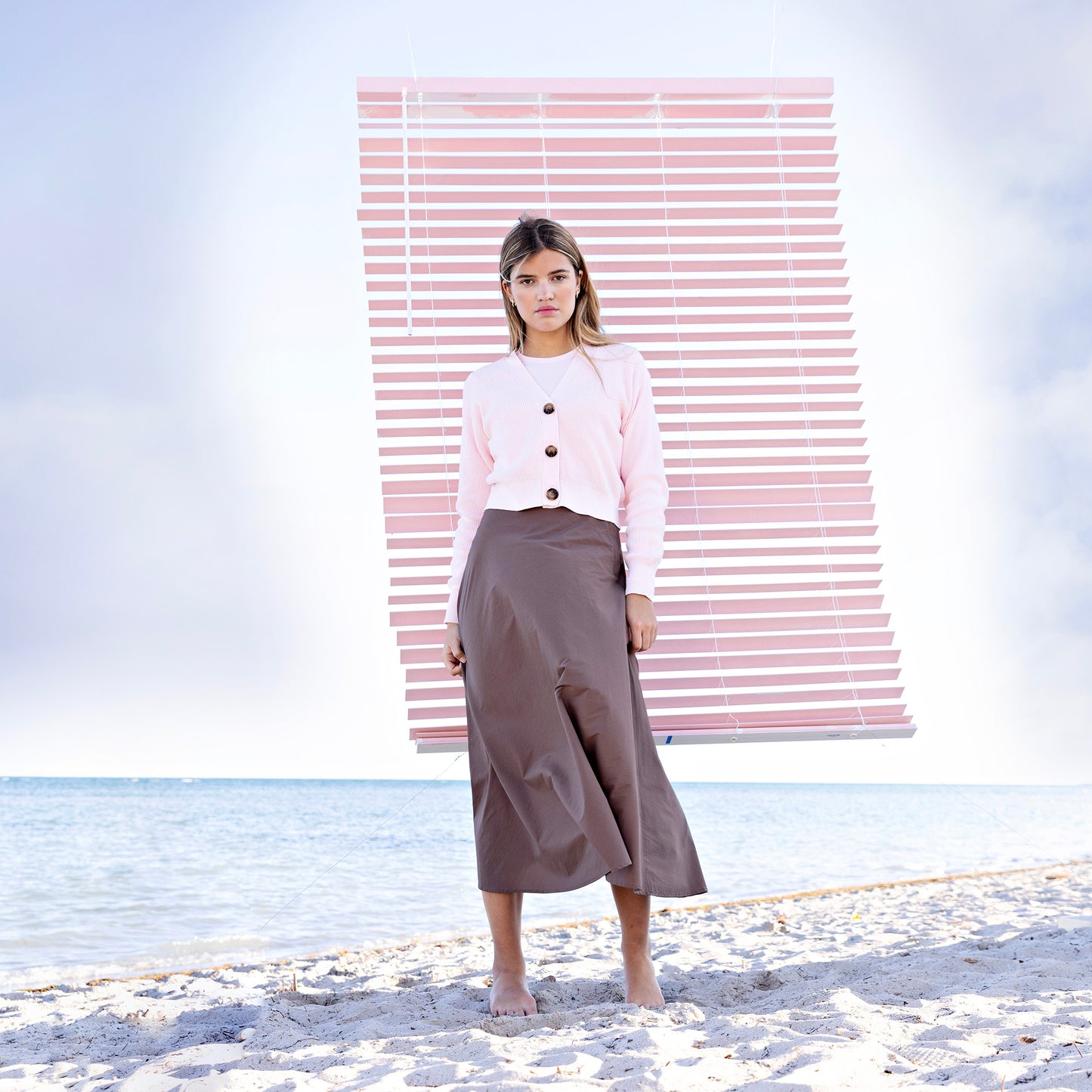 Loop Knit Cardigan IN: Pale Pink