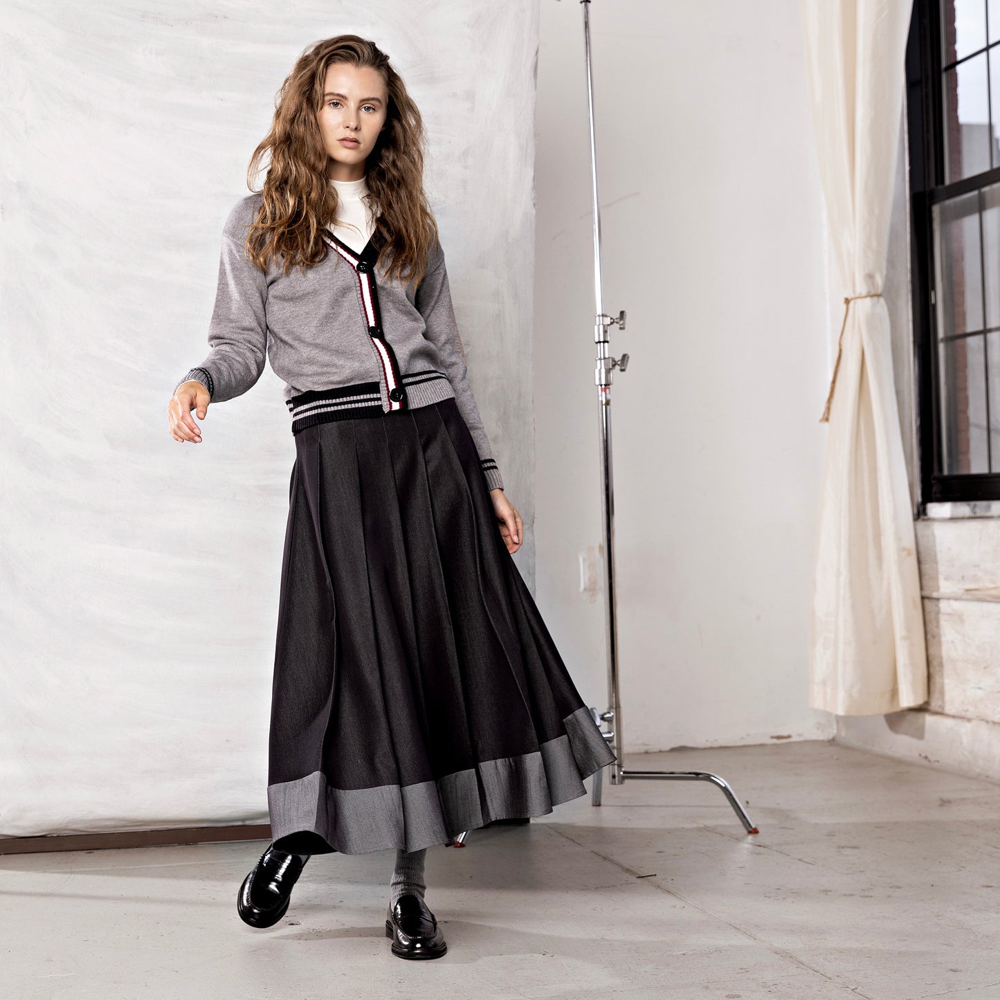 Preppy Cardigan IN: Grey