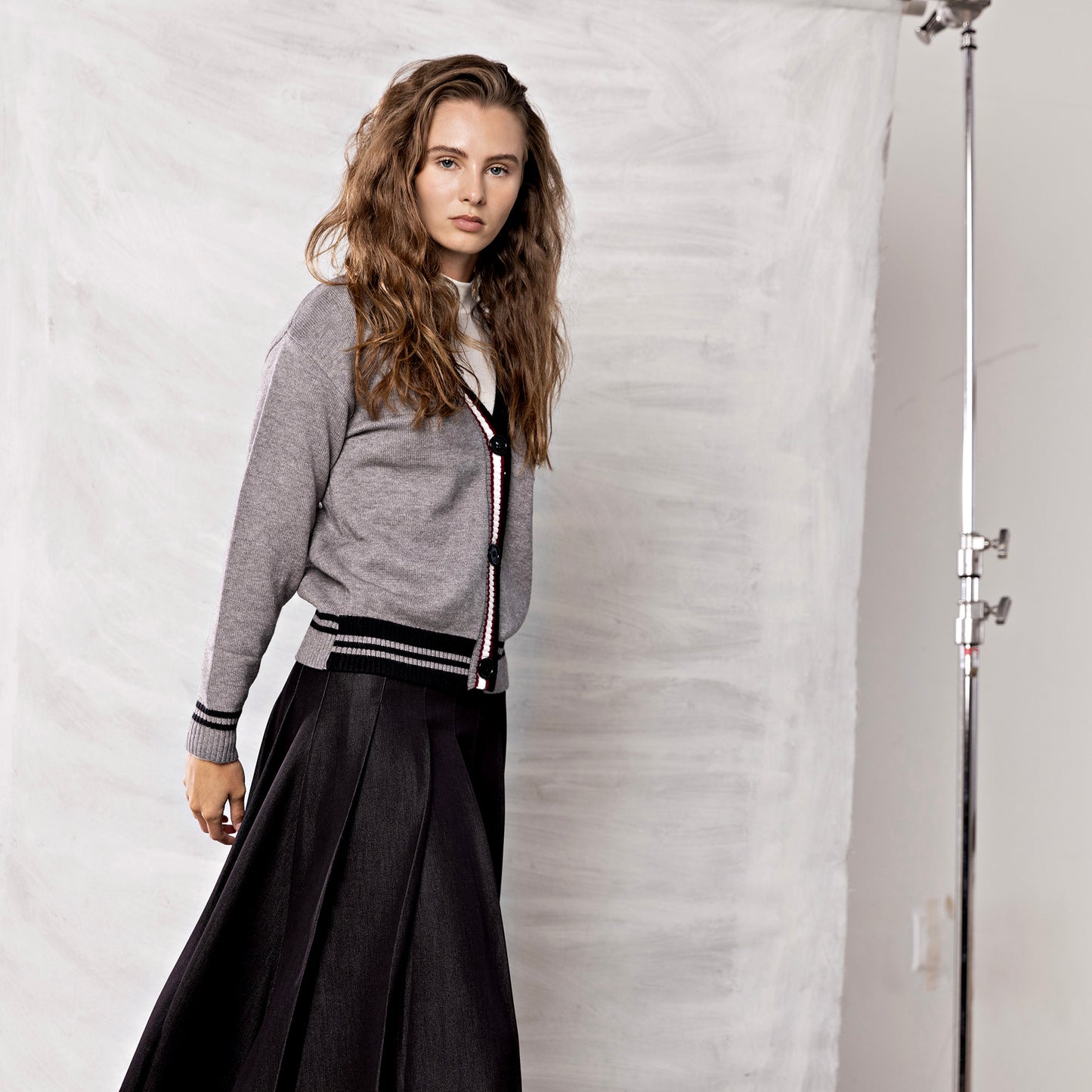 Preppy Cardigan IN: Grey