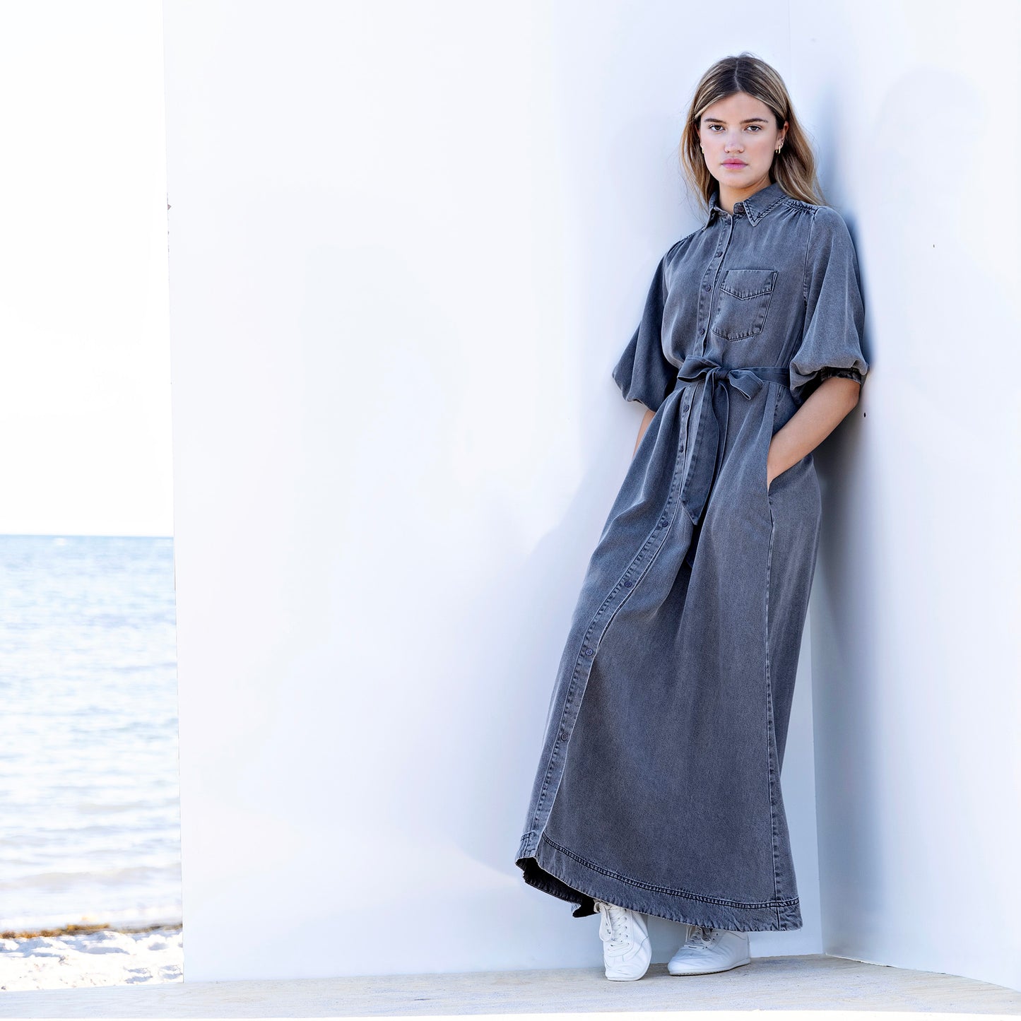 Denim Dress IN: Grey