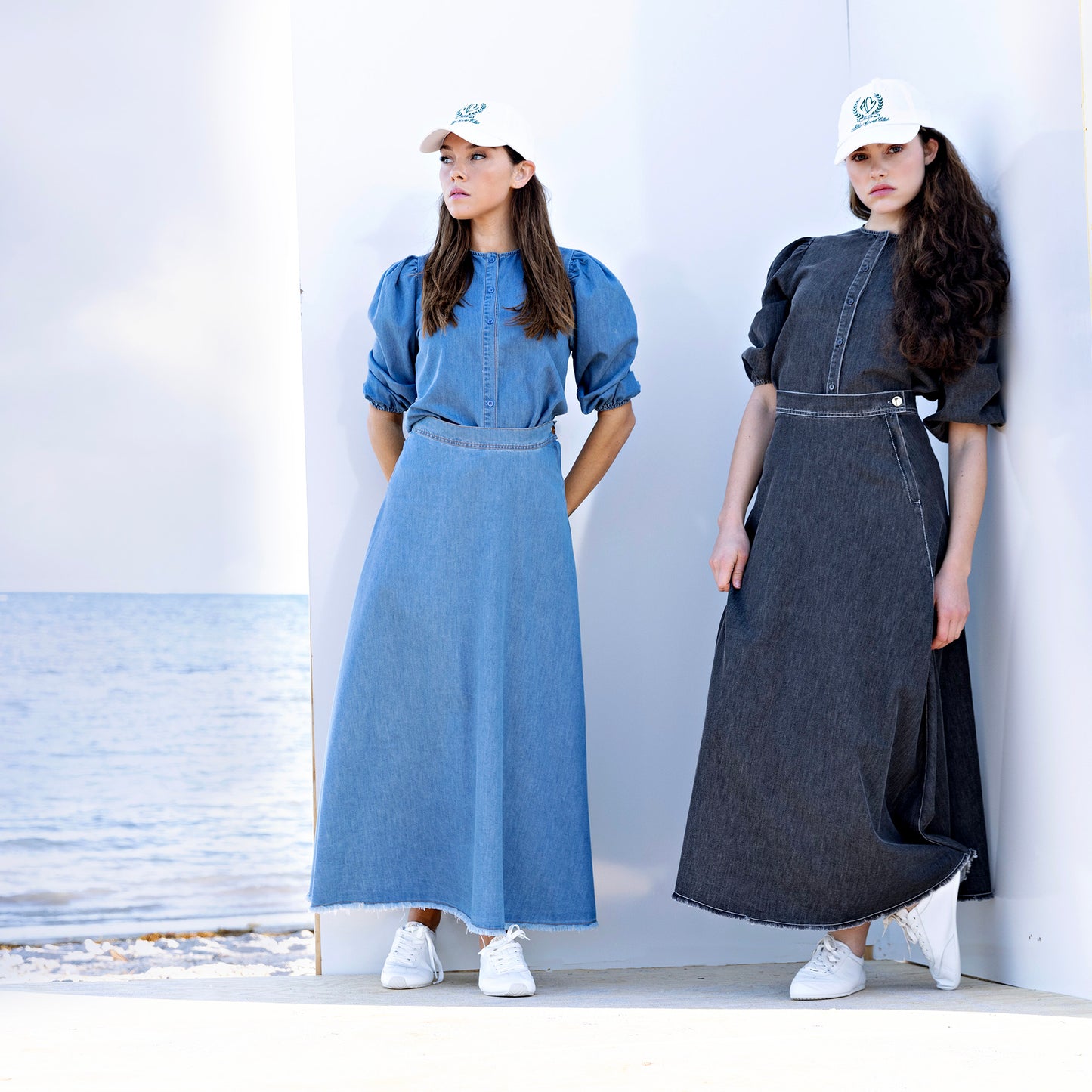 Puff Sleeve Shirt IN: Grey Denim