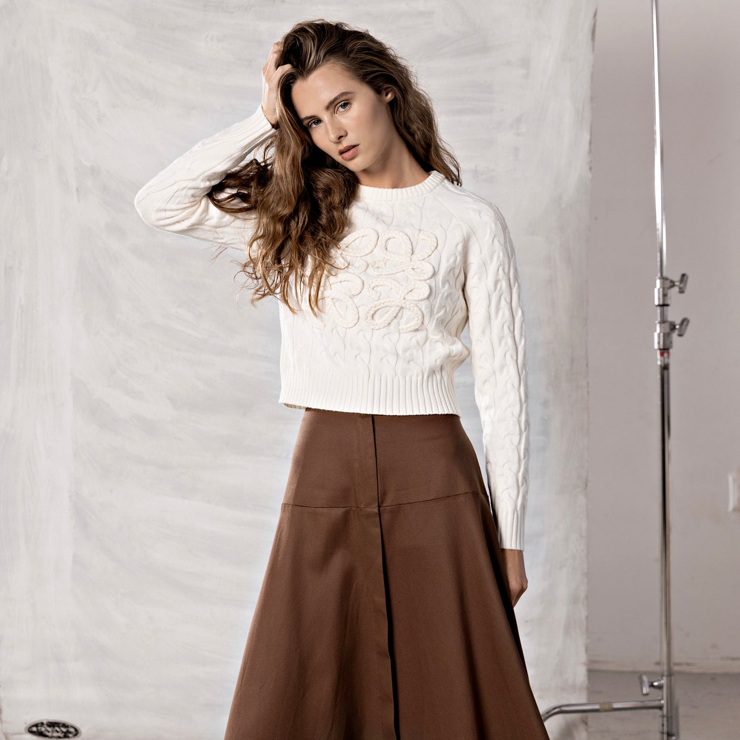 Uptown Skirt IN: Brown