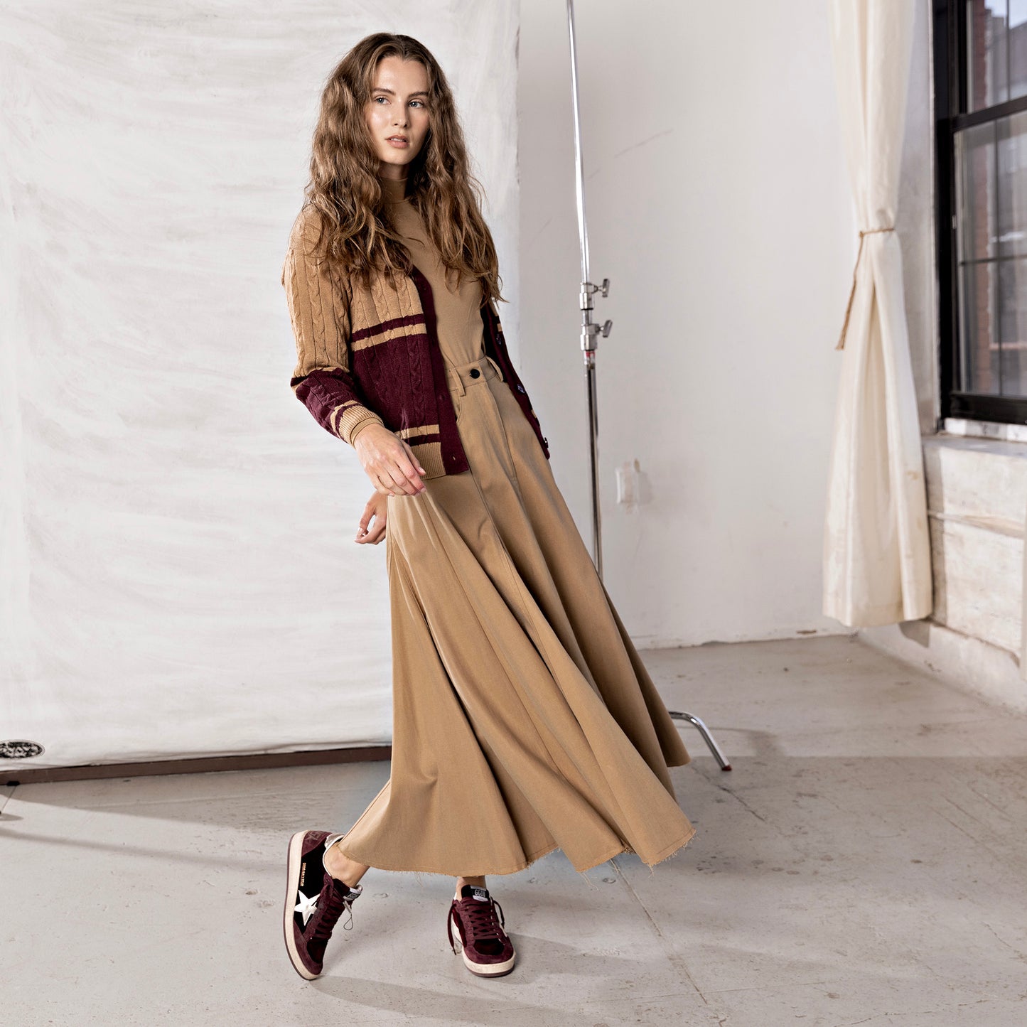 Uptown Skirt IN: Beige