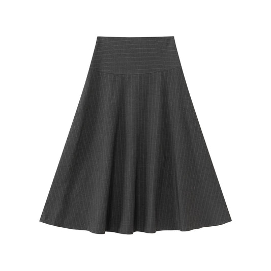 Yolk Skirt IN:Charcoal Stripe