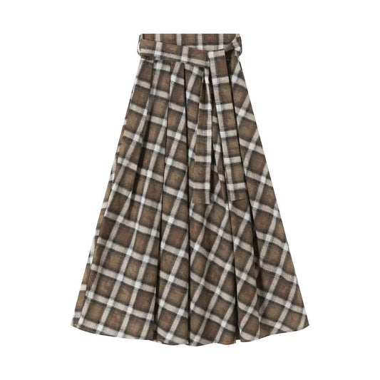 Linen Skirt IN:Plaid