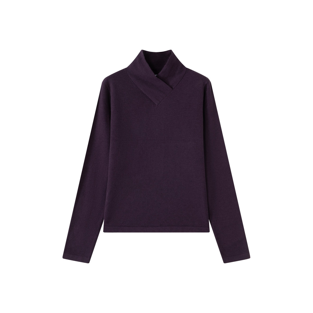 V Knit Sweater IN:Eggplant