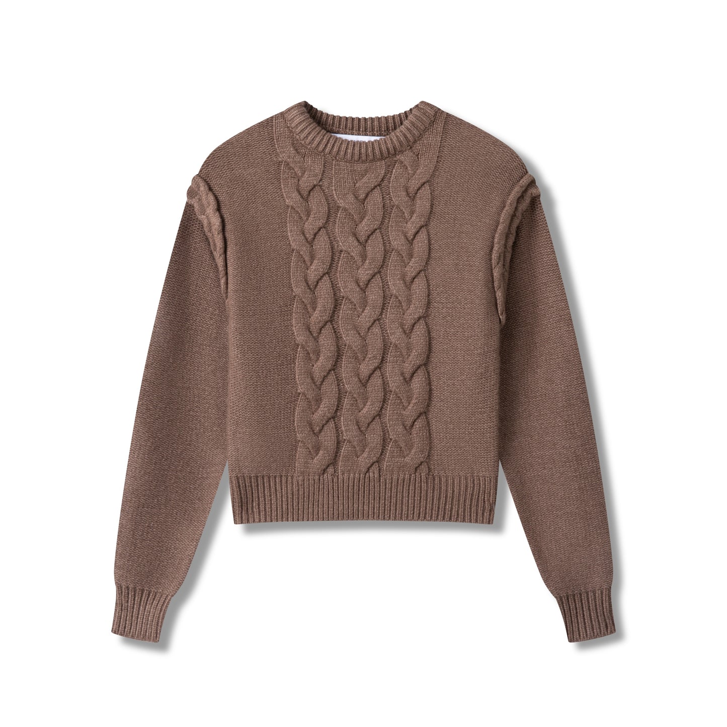 Lux Cable Sweater IN: Taupe
