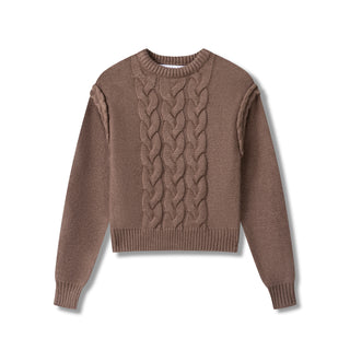 Lux Cable Sweater IN: Taupe