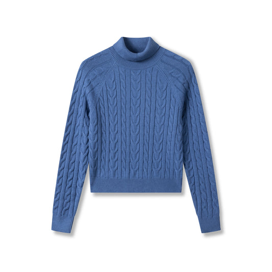 Cable Sweater IN: Blue