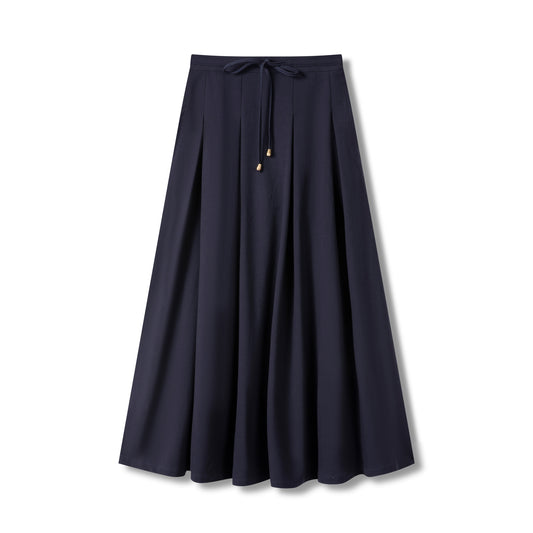 Gramercy Skirt IN: Navy Wool