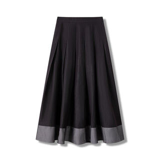 Pleated Skirt IN: Black Denim