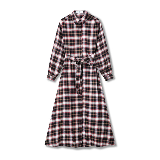 Maxi Dress IN: Black Plaid