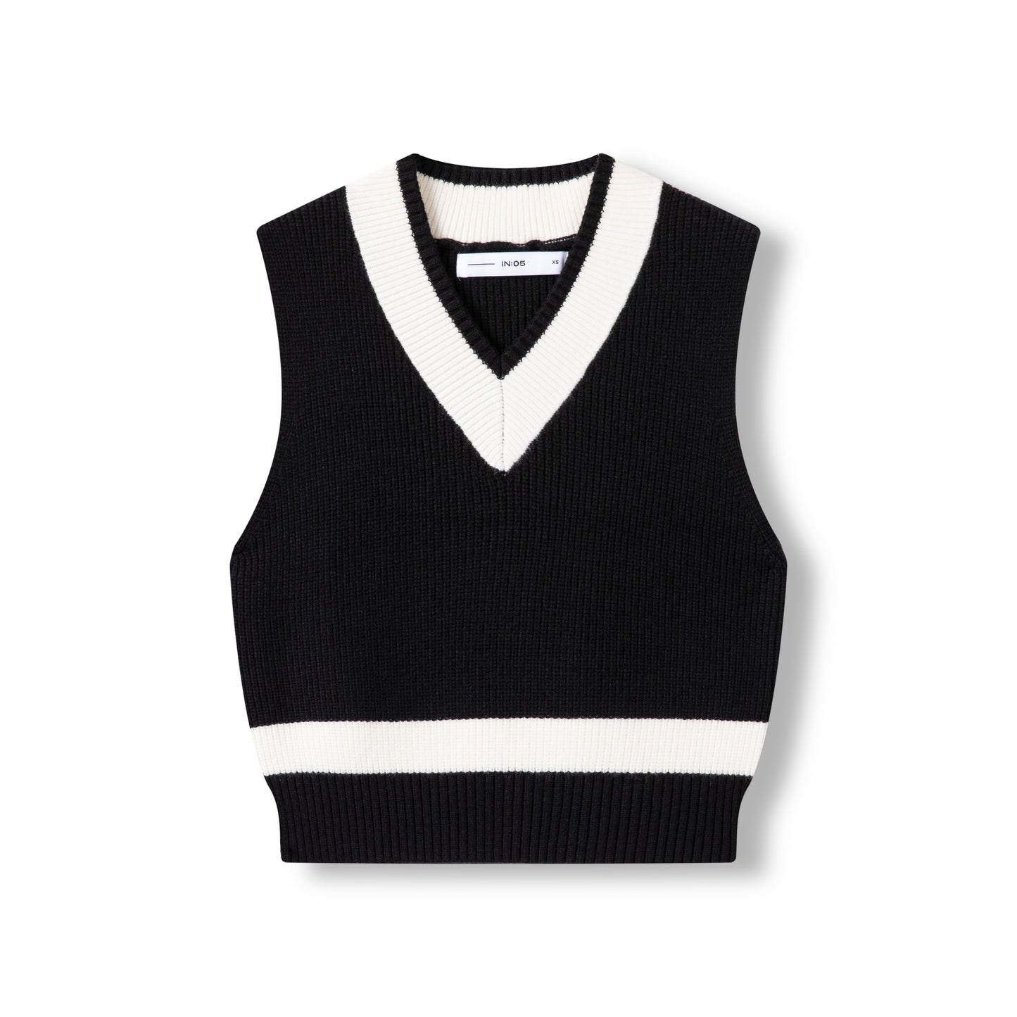 Varsity Vest IN: Black/Cream