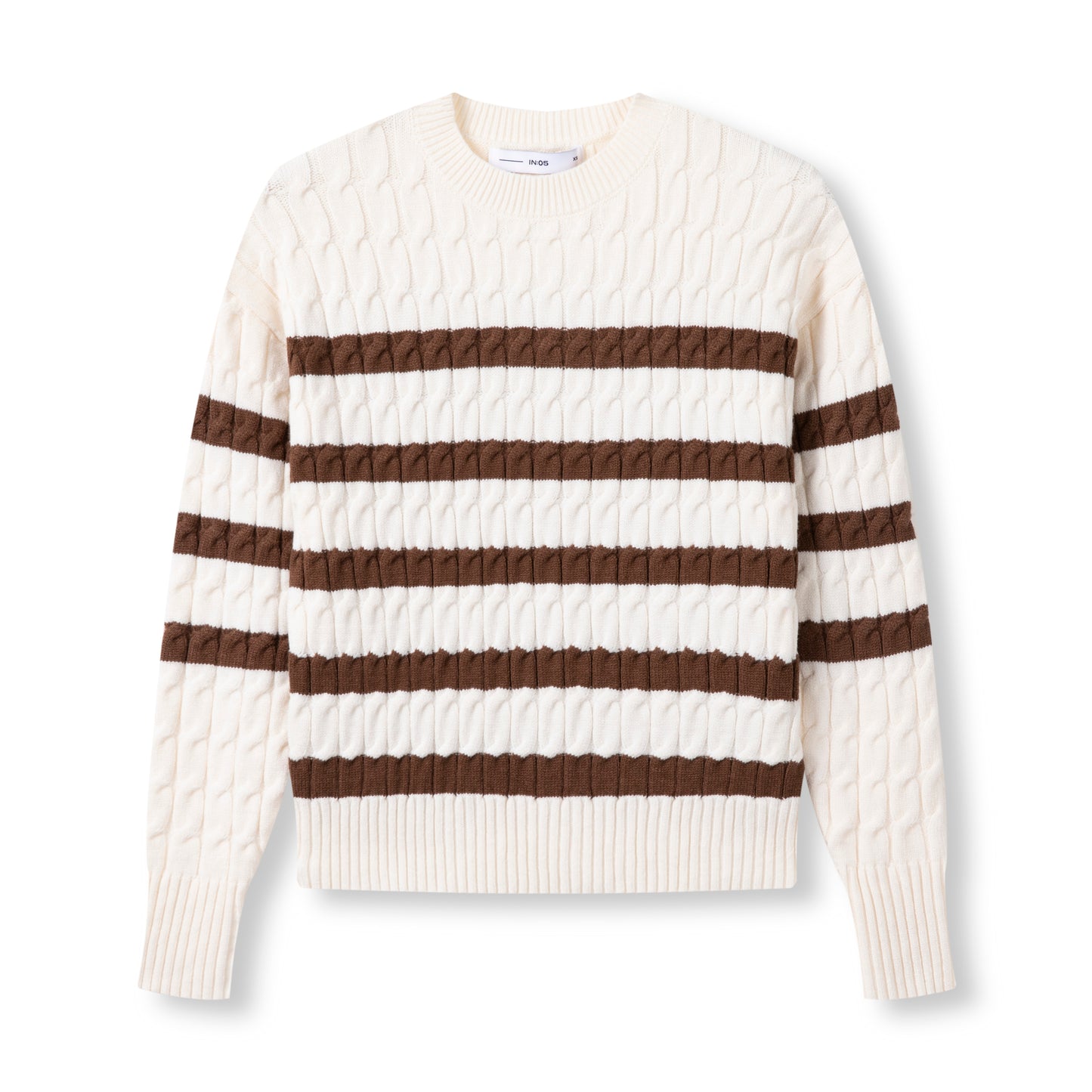 Cable Stripe Sweater IN: Caramel
