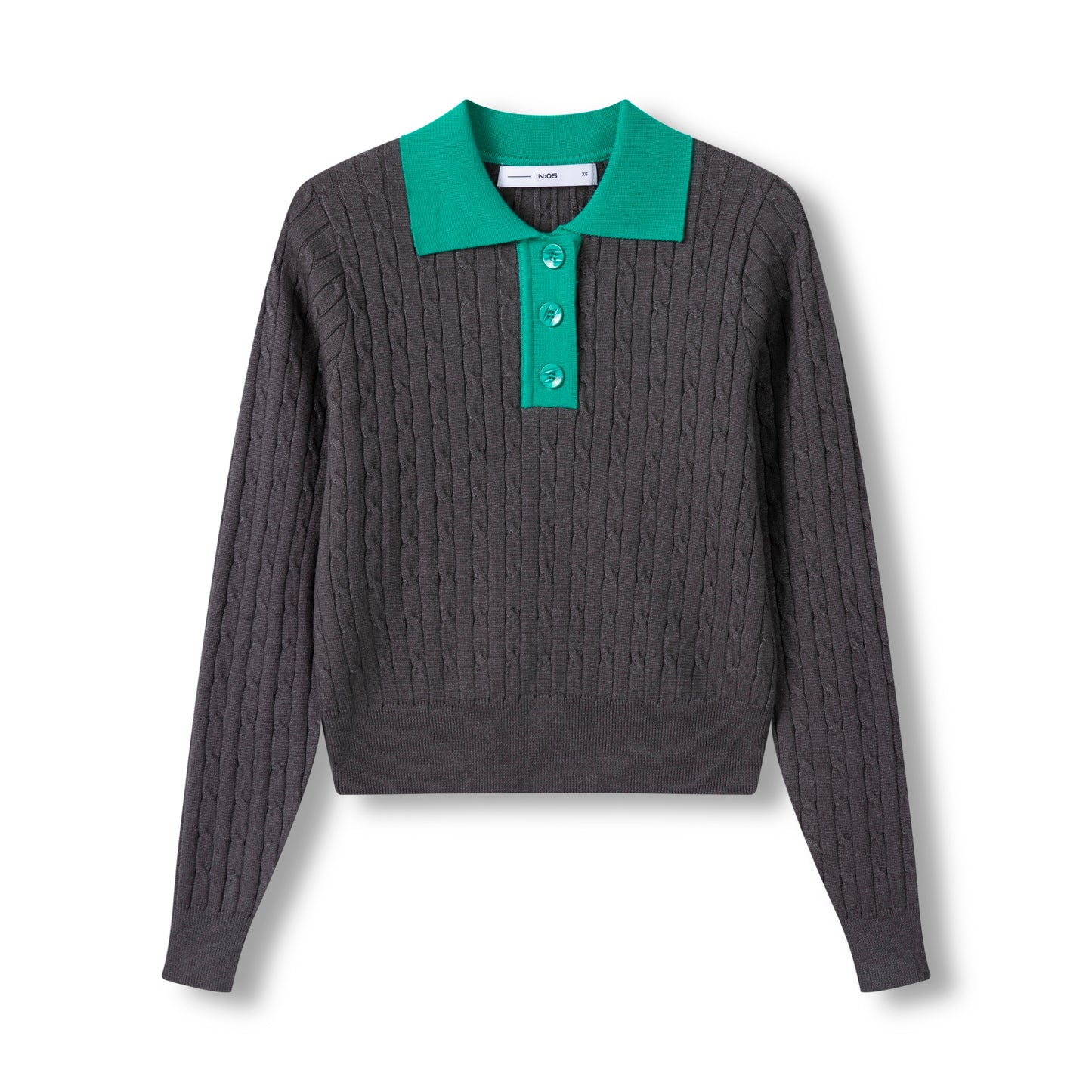 Cable Polo IN: Light Grey