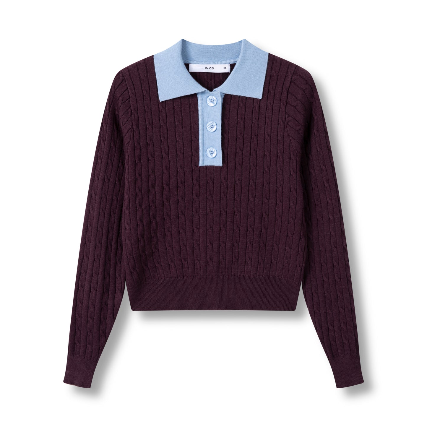 Cable Polo IN: Aubergine
