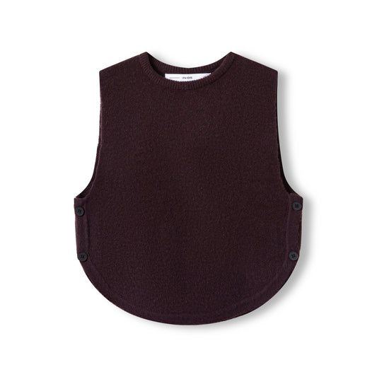 Button Vest IN: Aubergine