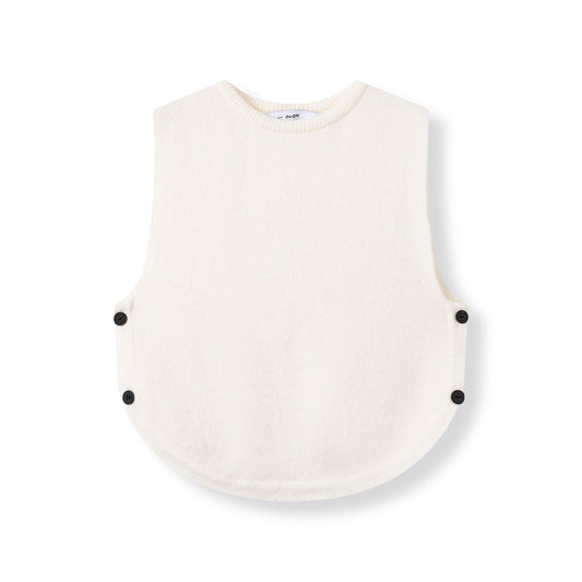 Button Vest IN: Ivory