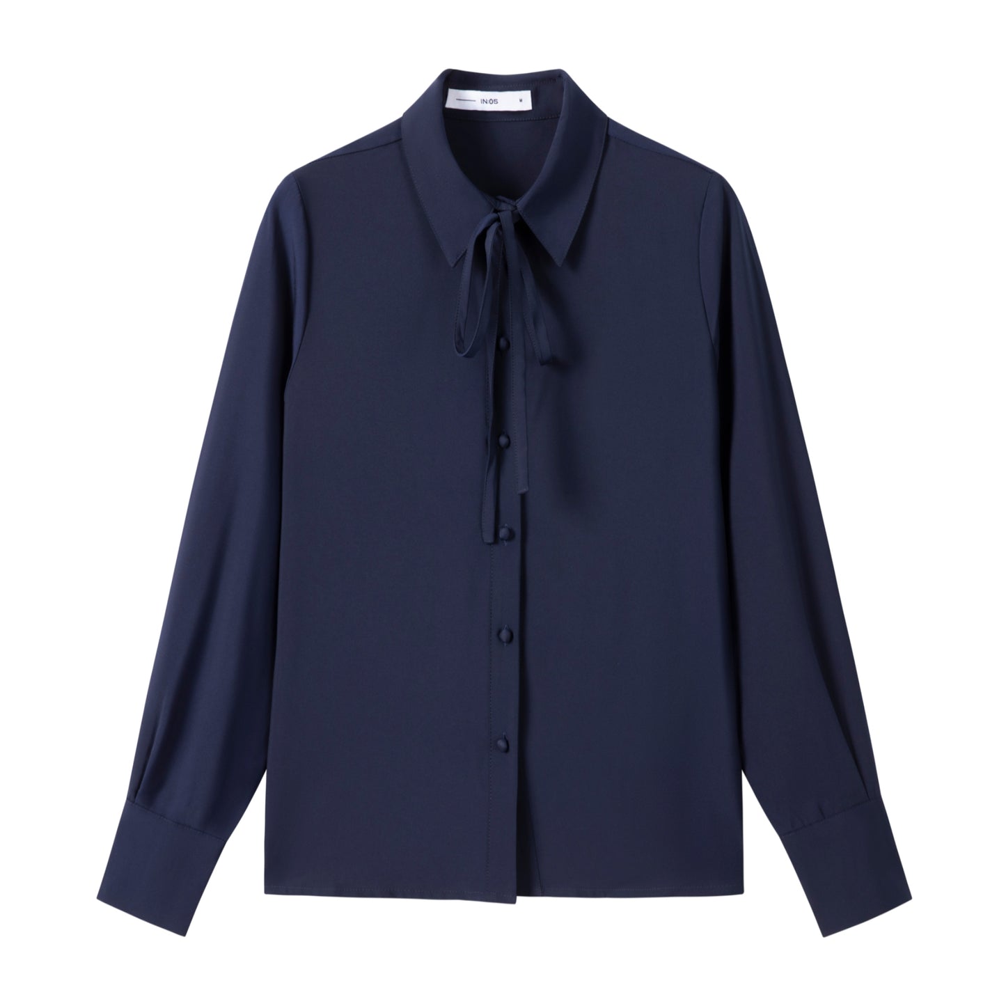 Tie Shirt IN: Navy Silk